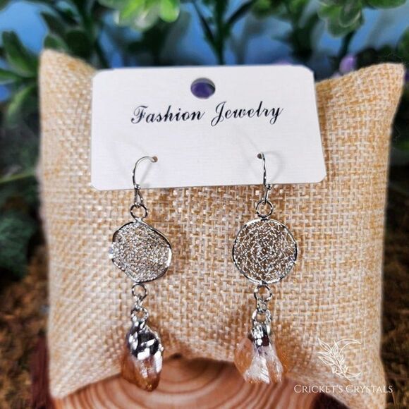 Citrine Dreamcatcher Earrings #6 - Picture 1 of 1